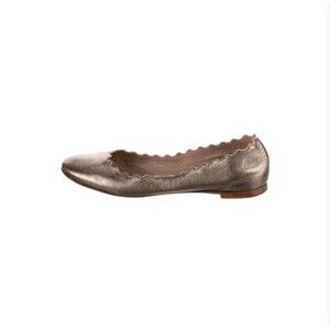Chloe Lauren Slip-On Ballet Shoes Flats in Black & Bronze - Size 41 - US 10.5